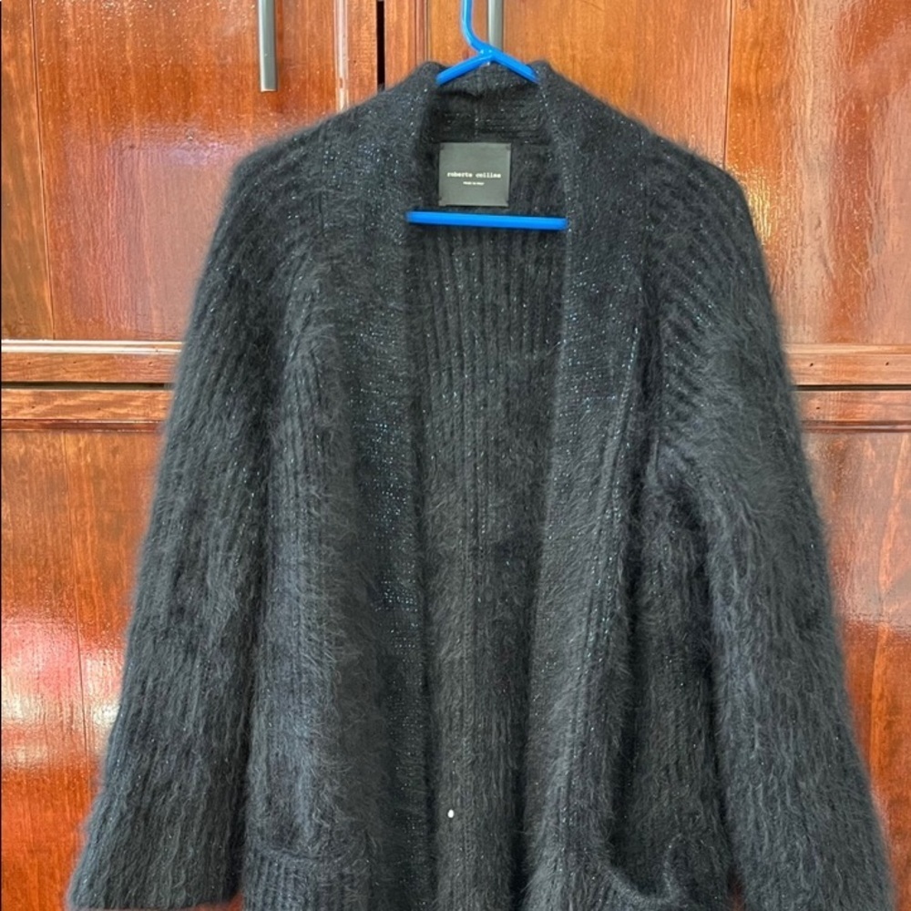 Roberto Collina Angora Long Line Cardigan